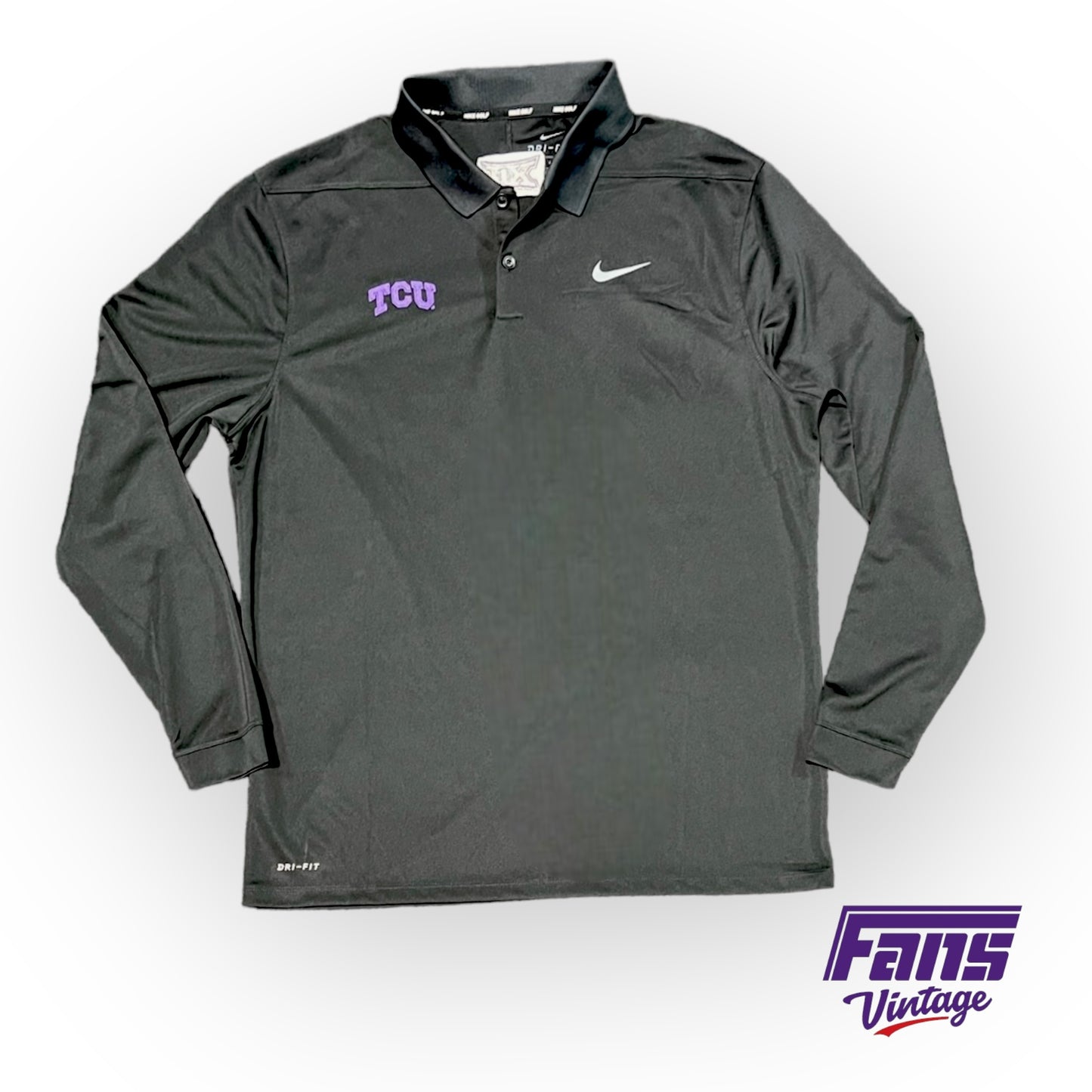 TCU Golf Team Exclusive Nike Long Sleeve Polo