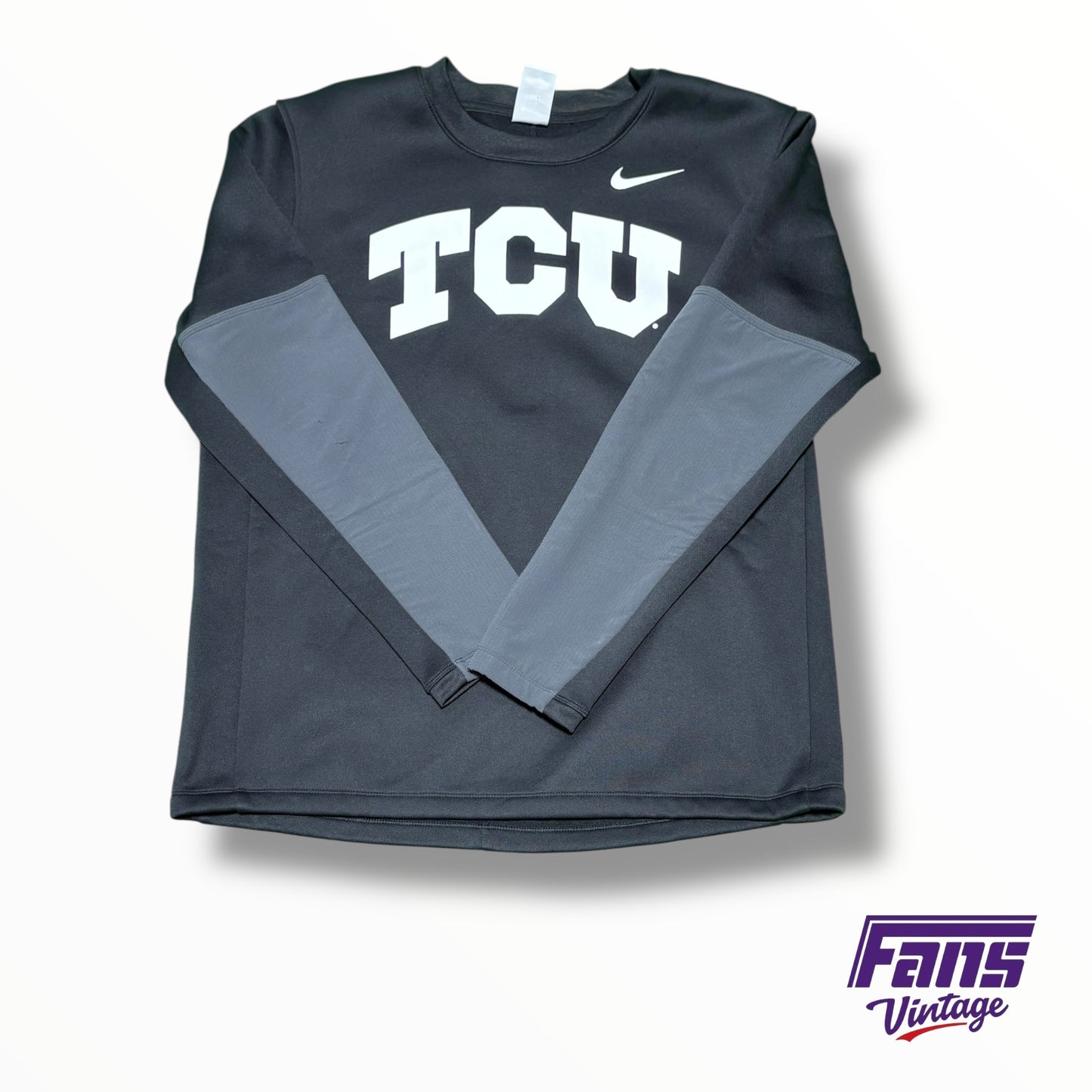 TCU Nike Player Issued 2025 Alamo Bowl Team issued black crewneck