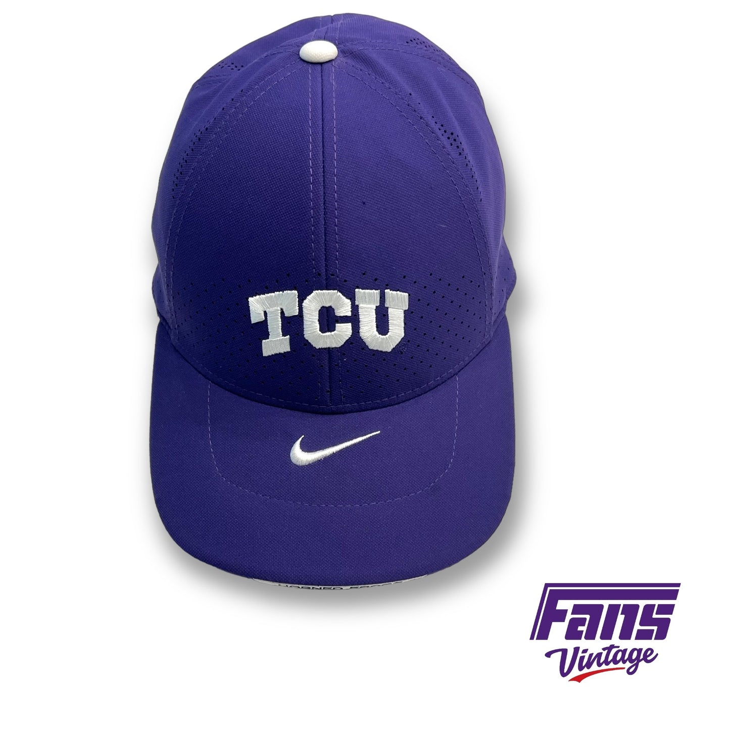 TCU Football Team Issued Premium Purple Sideline Nike Hat