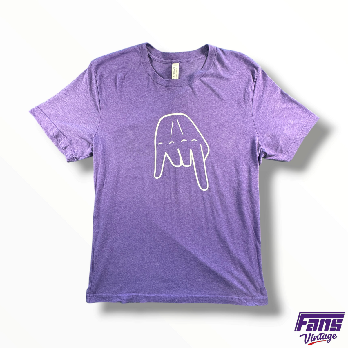TCU Purple Horns Down Tee