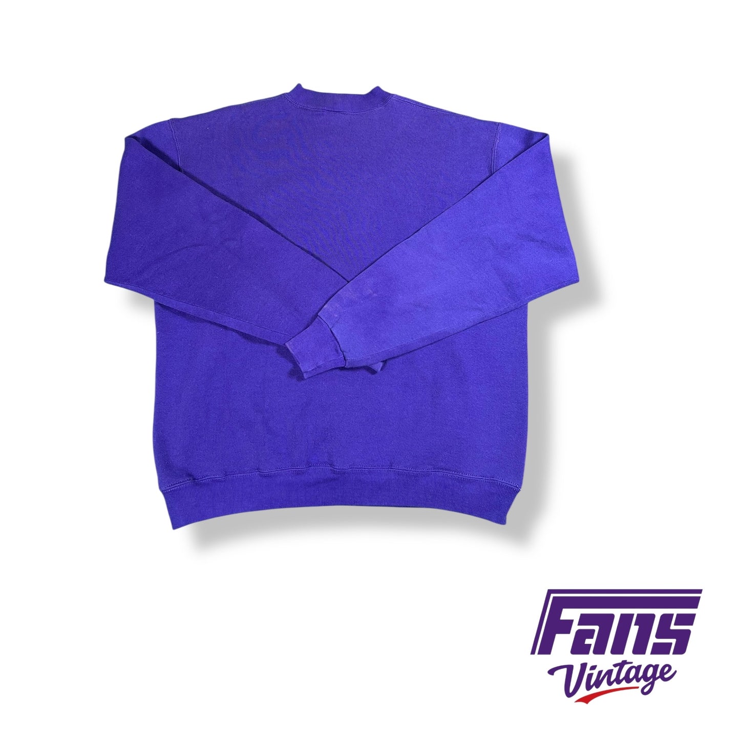 RARE - Vintage TCU crewneck sweater with oversized school seal “banned” retail logo graphic