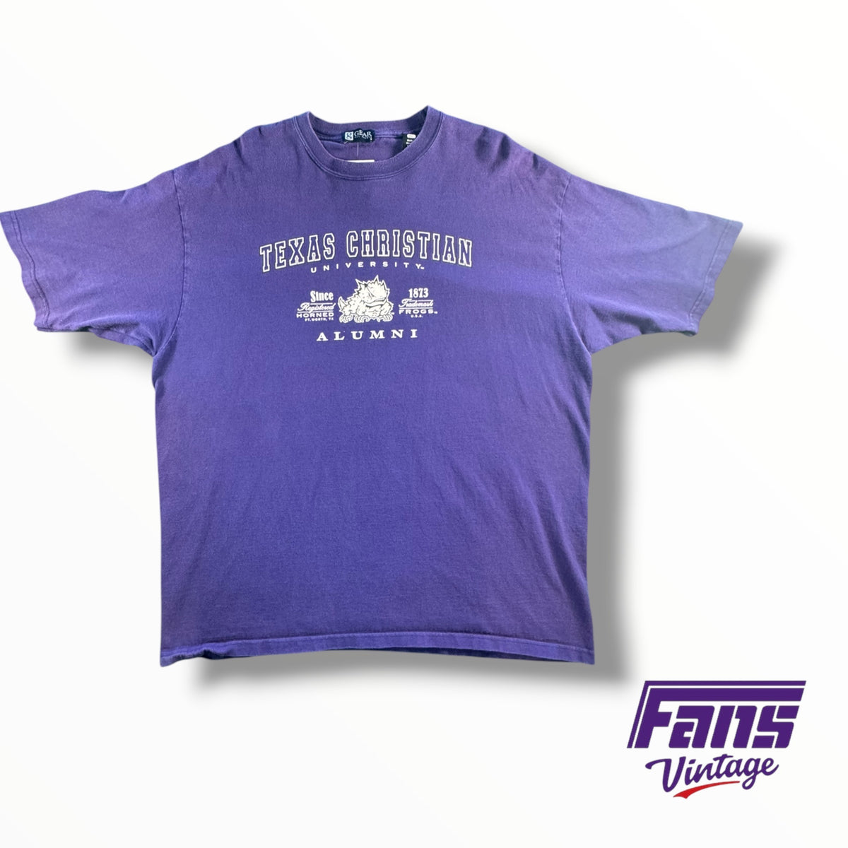 Vintage 90s TCU ‘Texas Christian University’ Alumni Spellout Tee
