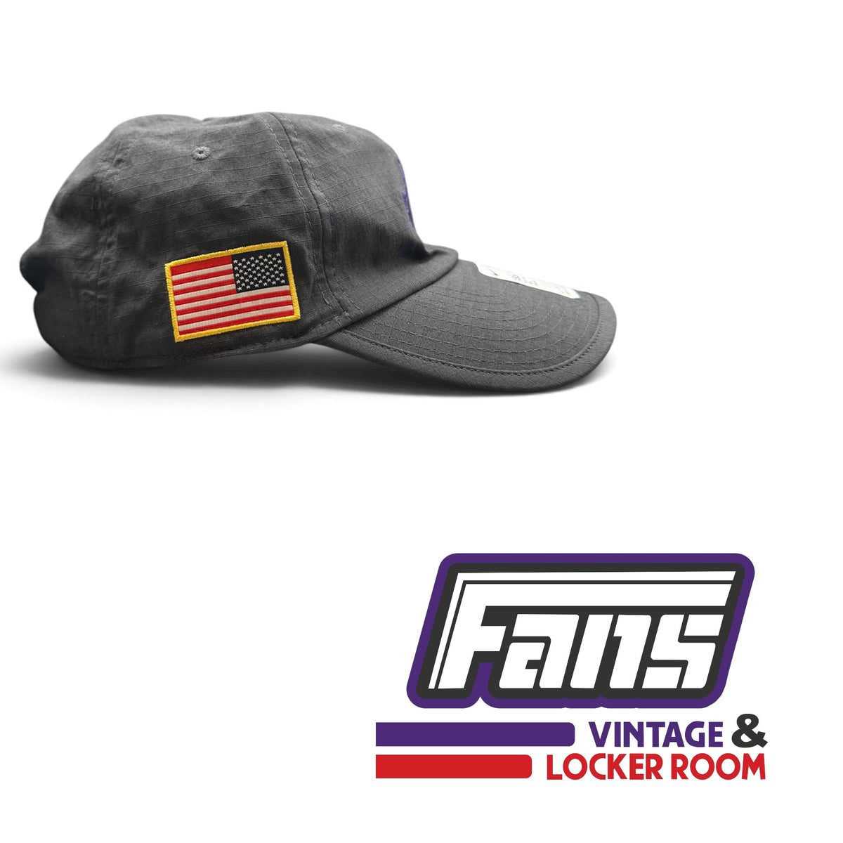TCU Team Issued Veteran’s Day ‘Salute to Service’ Nike Gray Strap Back Hat With American Flag Patch