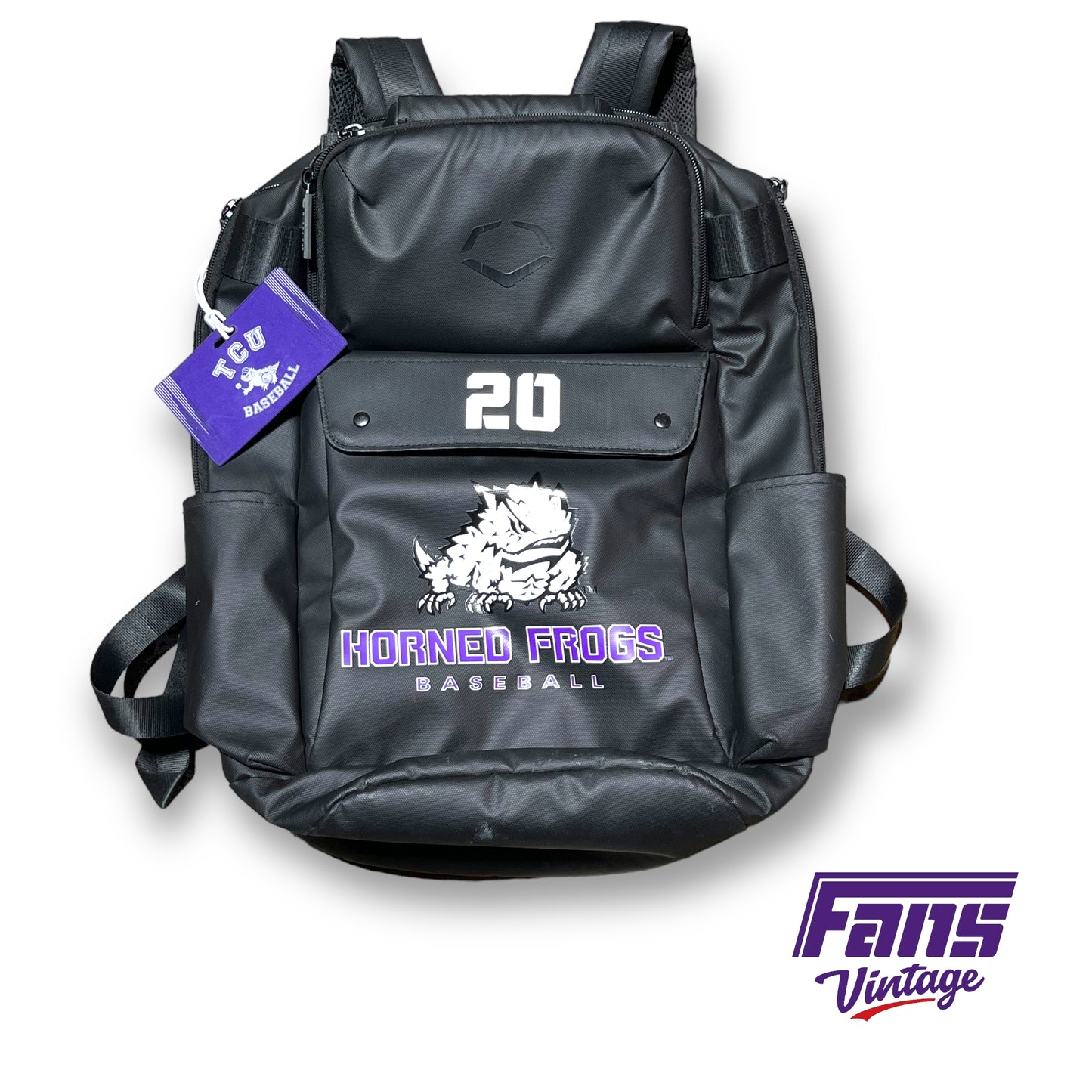 WOW! Deluxe TCU Baseball Backpack with Pro Frog name tag!