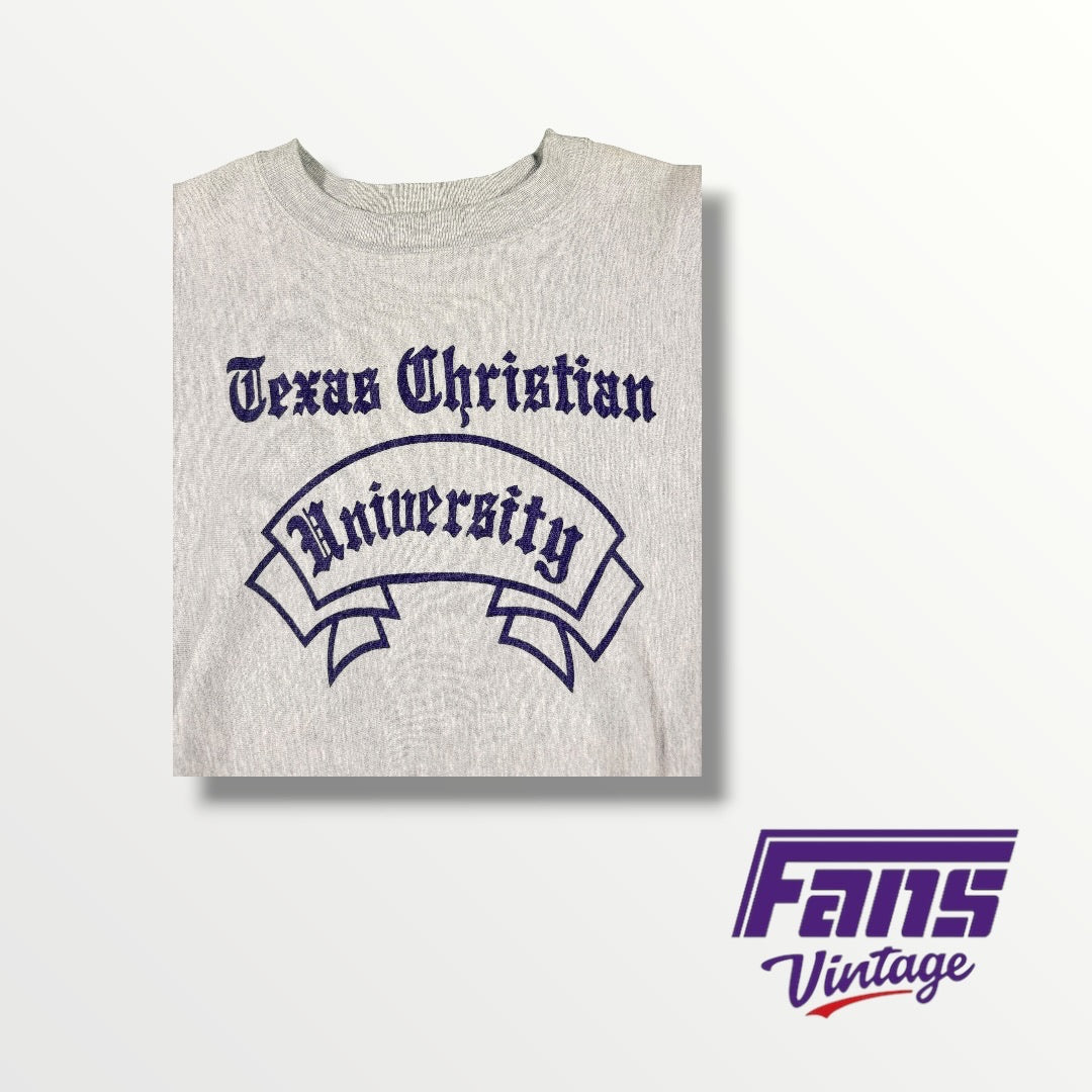 Vintage Champion Reverse Weave TCU Pullover with Unique Font