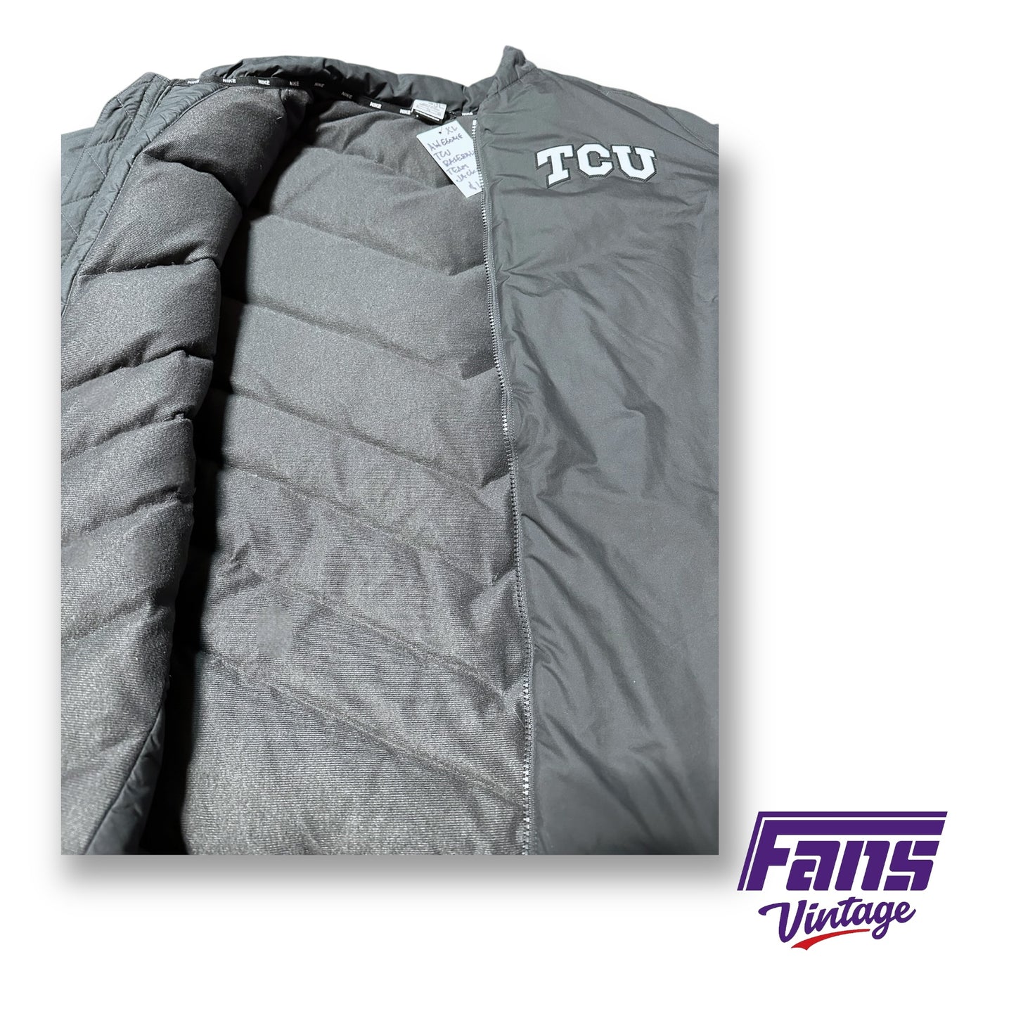 TCU Baseball Team Issued Goose Down Bomber Style Puffer Jacket