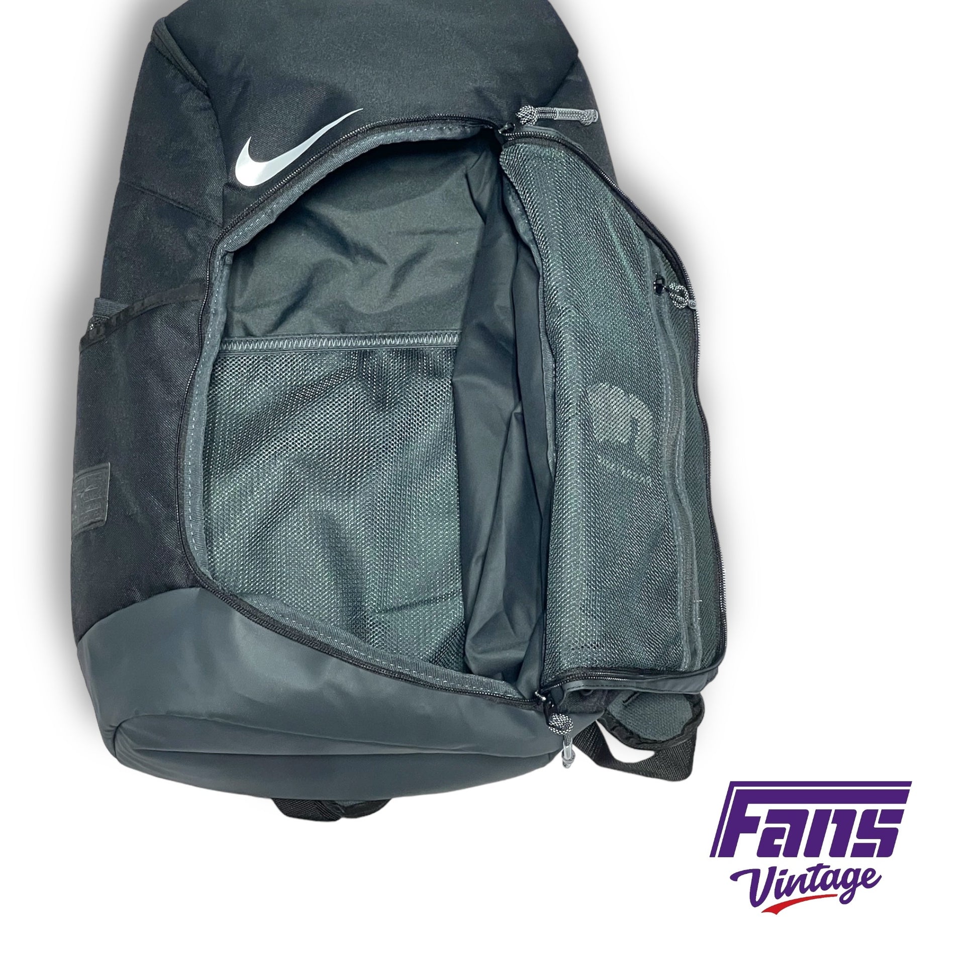 nike basketball backpack black and green TCU Basketball Team Issued Nike Hoops Elite Backpack – Fans Vintage