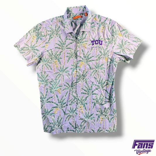 TCU Basketball Team Issued Coach’s Custom Hawaiian Button Up Shirt