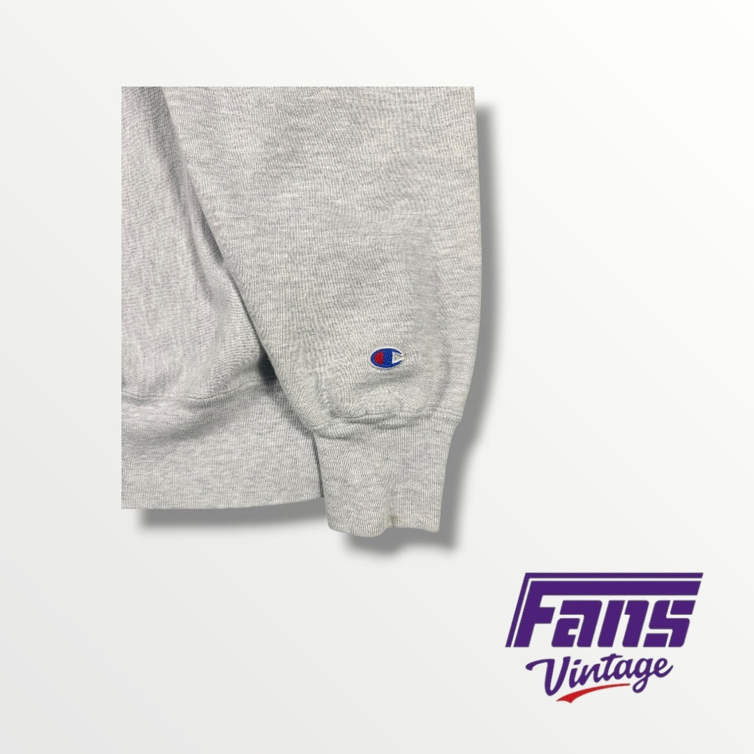 Vintage Champion Reverse Weave TCU Pullover with Unique Font