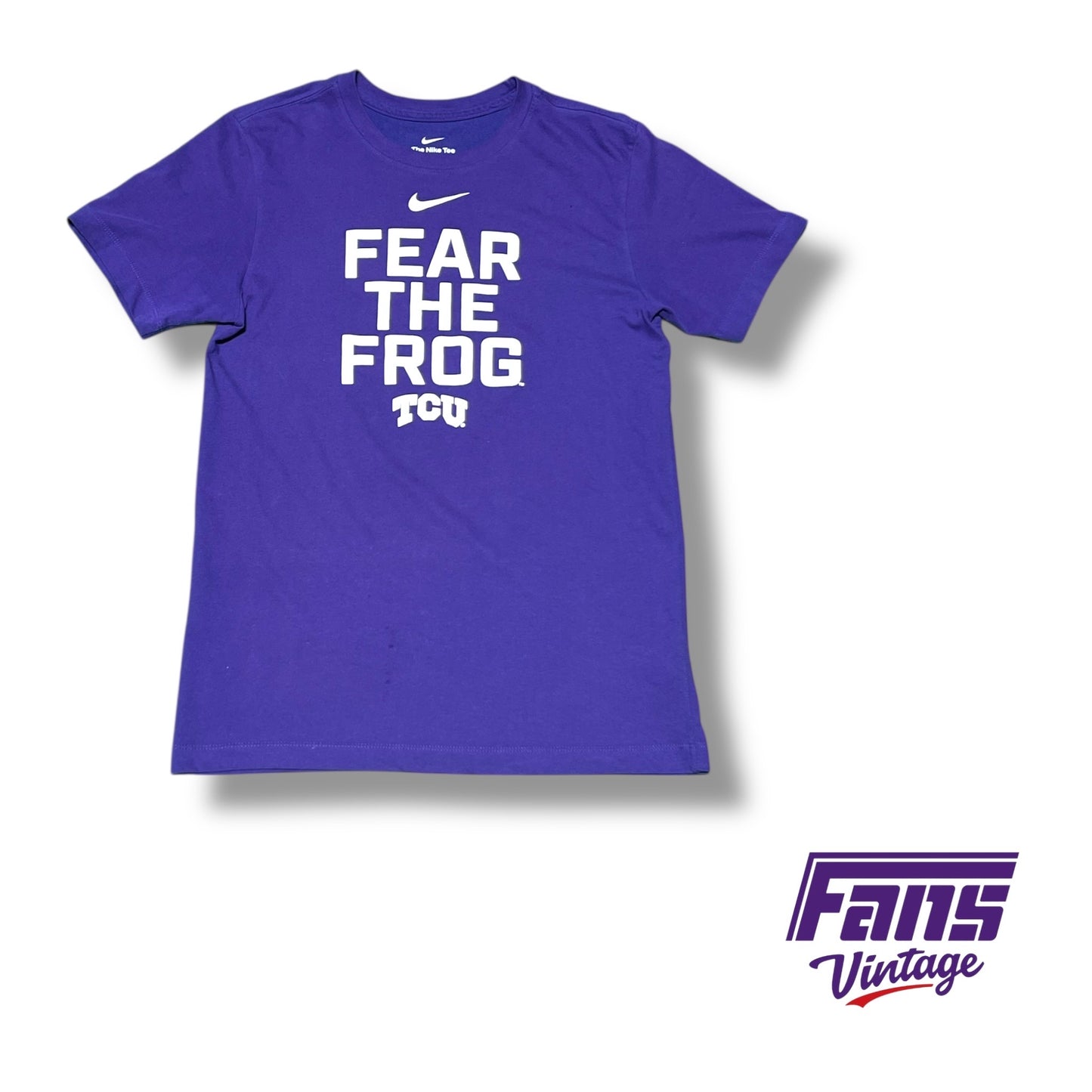 TCU Nike Team Issued “Fear The Frog” purple T-Shirt