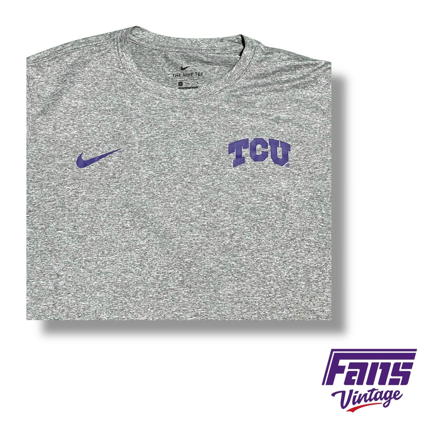 TCU nike team issued DRI-FIT heather grey t shirt