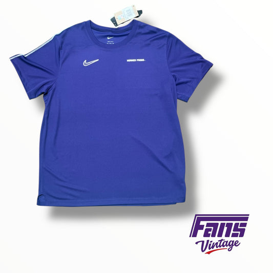 TCU Football Nike Team Issued Purple UPF 40+ Woven Training Shirt