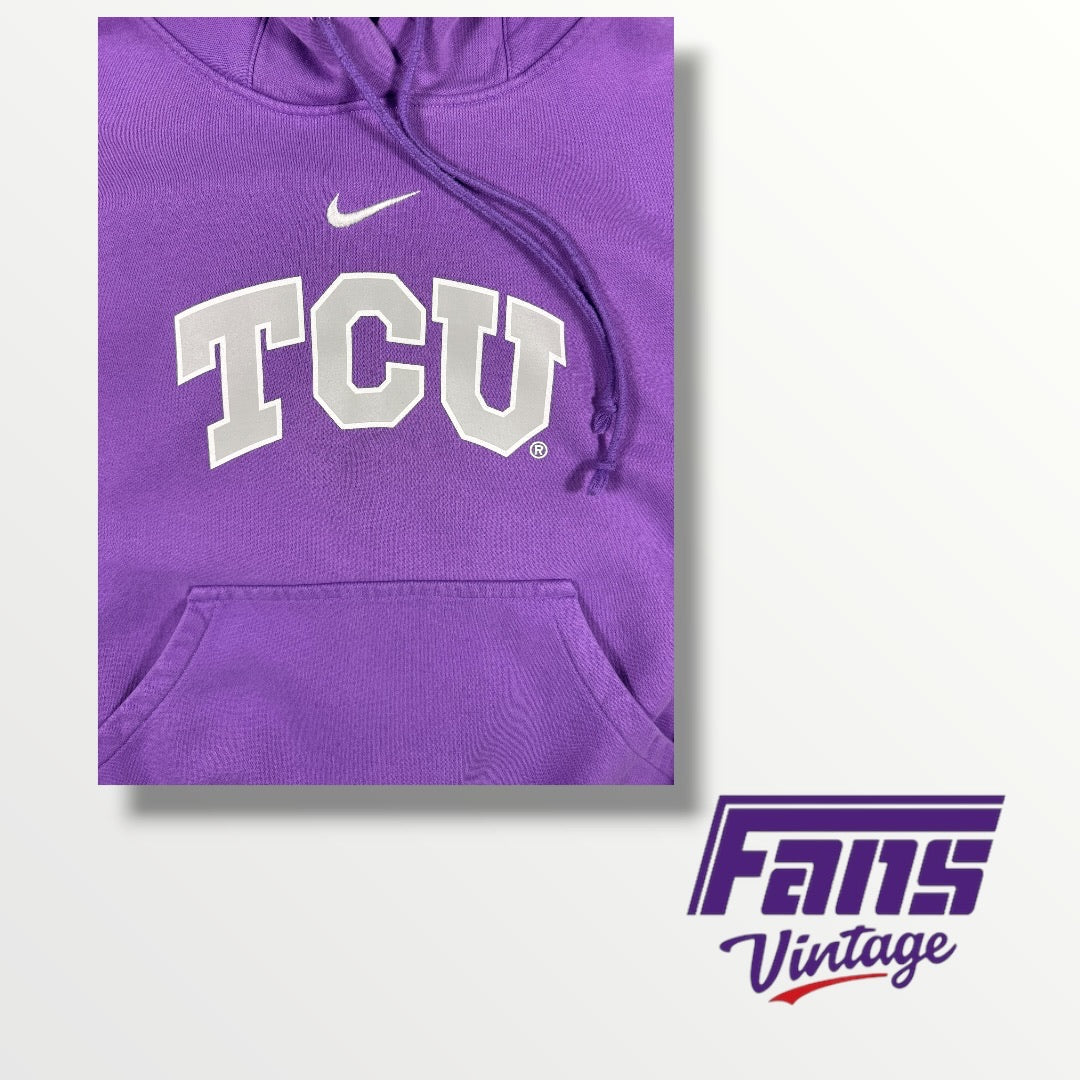TCU Women’s Basketball Team Custom Nike Hoodie with Center Swoosh Logo