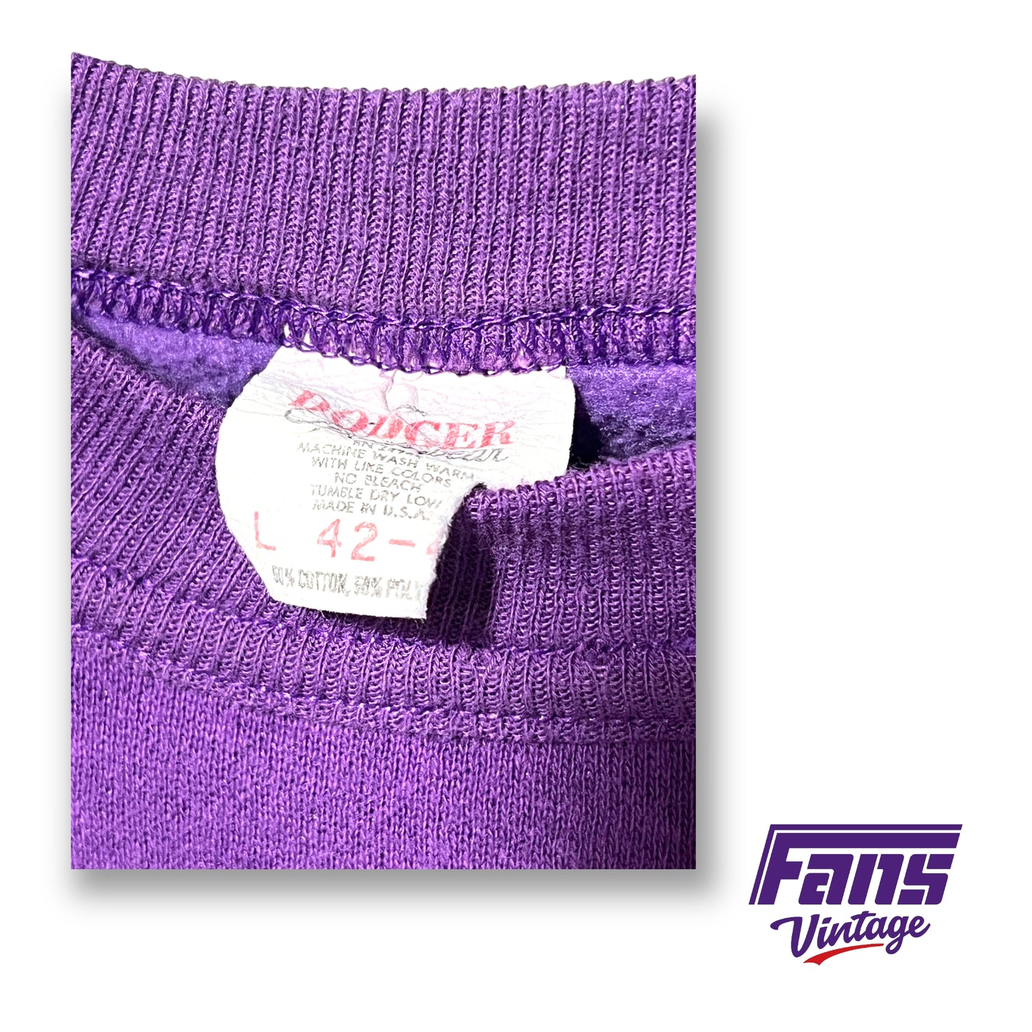 80s Vintage TCU Crewneck Sweater with oversized graphic!