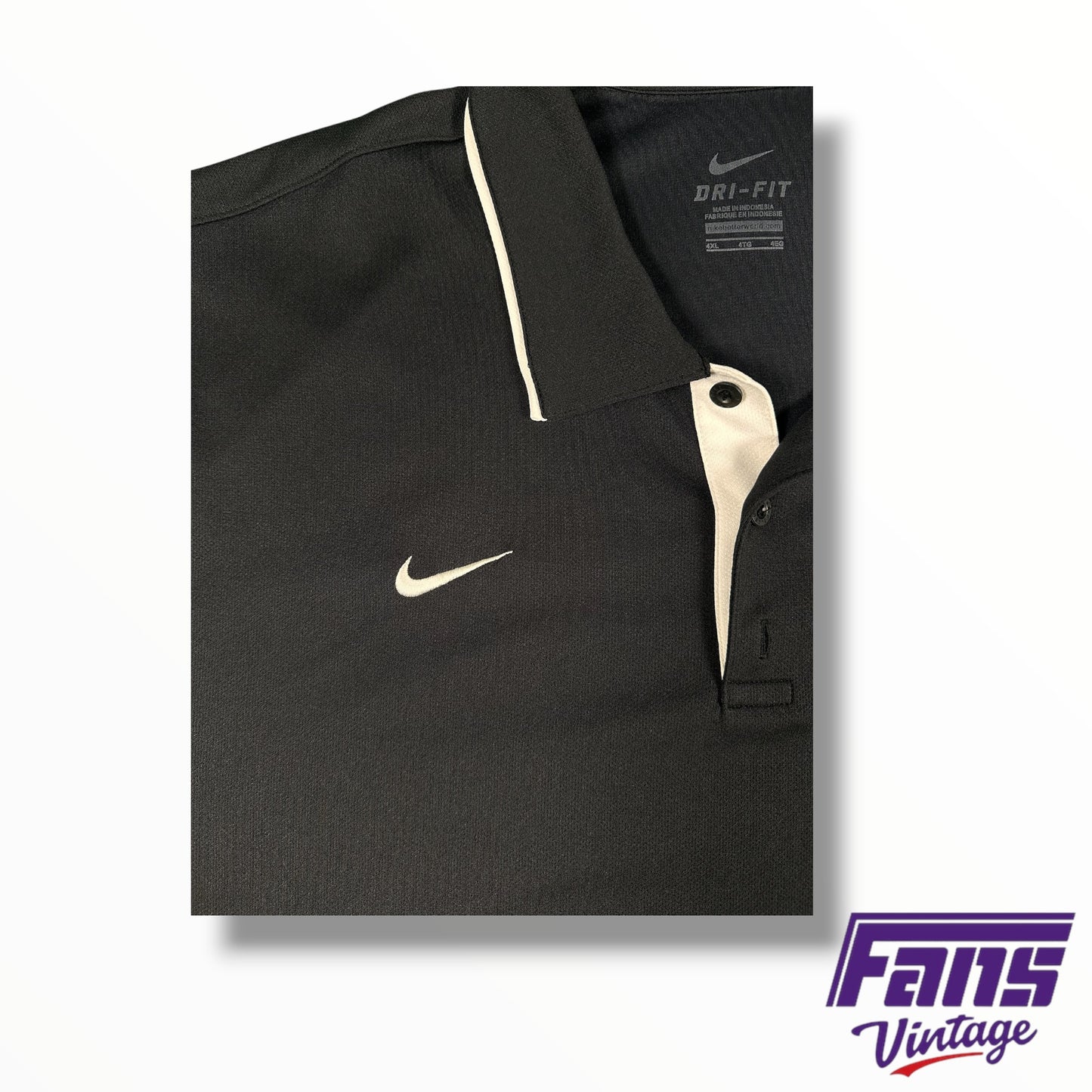 TCU Nike Team Issued Polo with Embroidered Logos