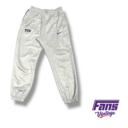 TCU Team issued Nike tech grey jogger sweatpants