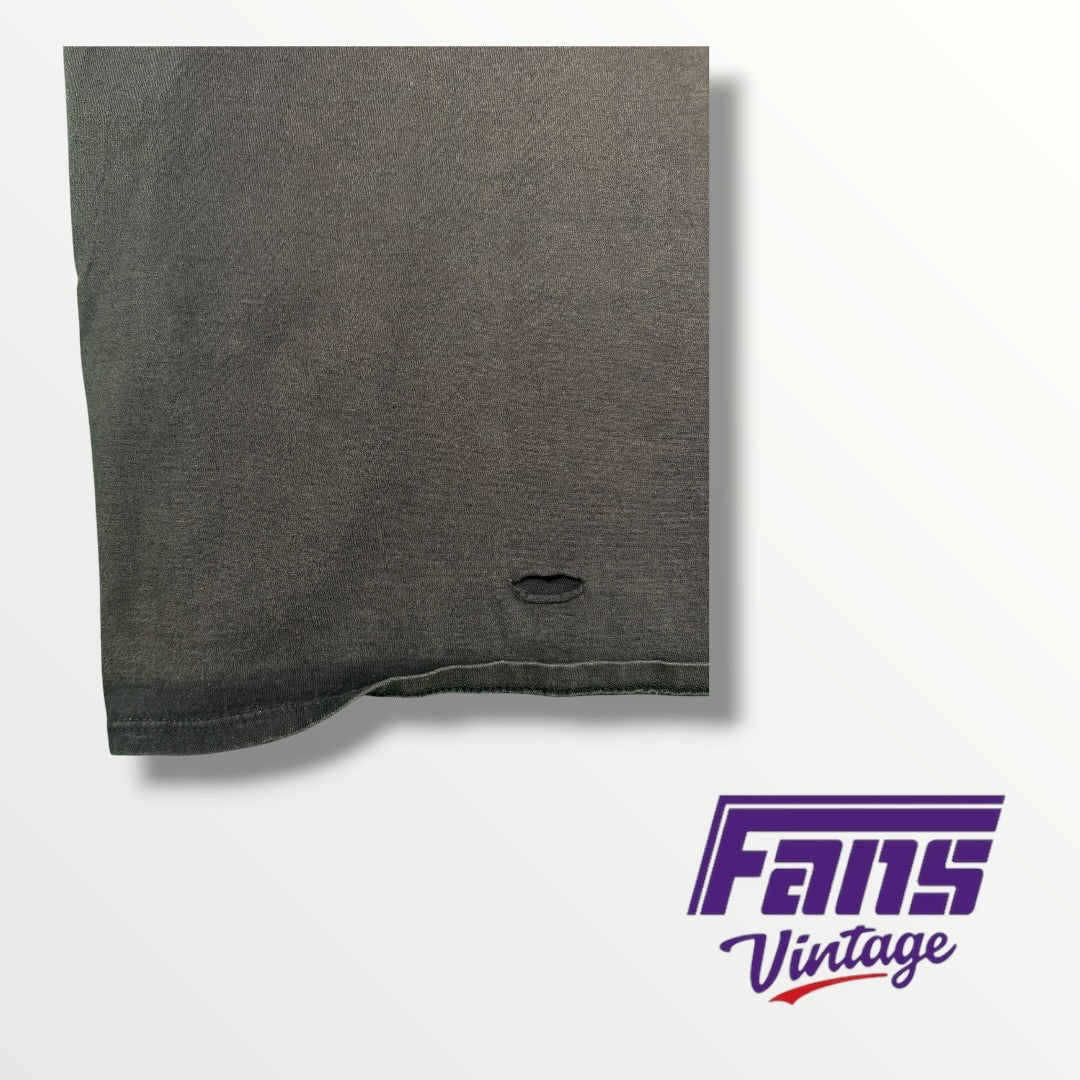 Vintage TCU Basketball Mock Neck Long Sleeve with Vibrant Details