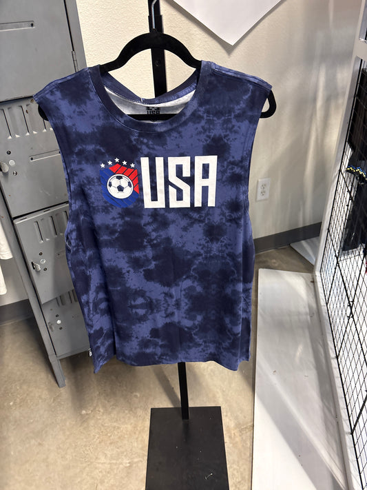 Vintage Team USA Tie-Dye Cut Off Tee