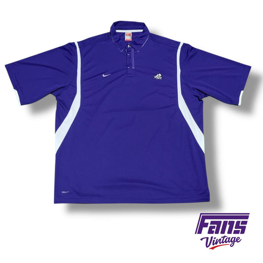 Vintage TCU Y2K Era Nike Dri-Fit Team Issued Coach’s Sideline Polo