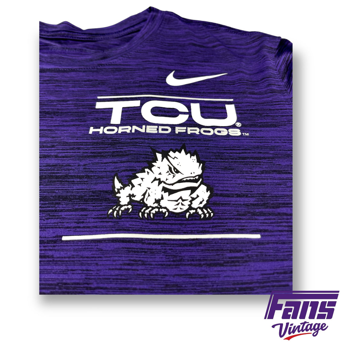 Tcu Rip Pattern TCU Nike Team Issue Long Sleeve Drifit Shirt - Deep Purple Heather Pat ...