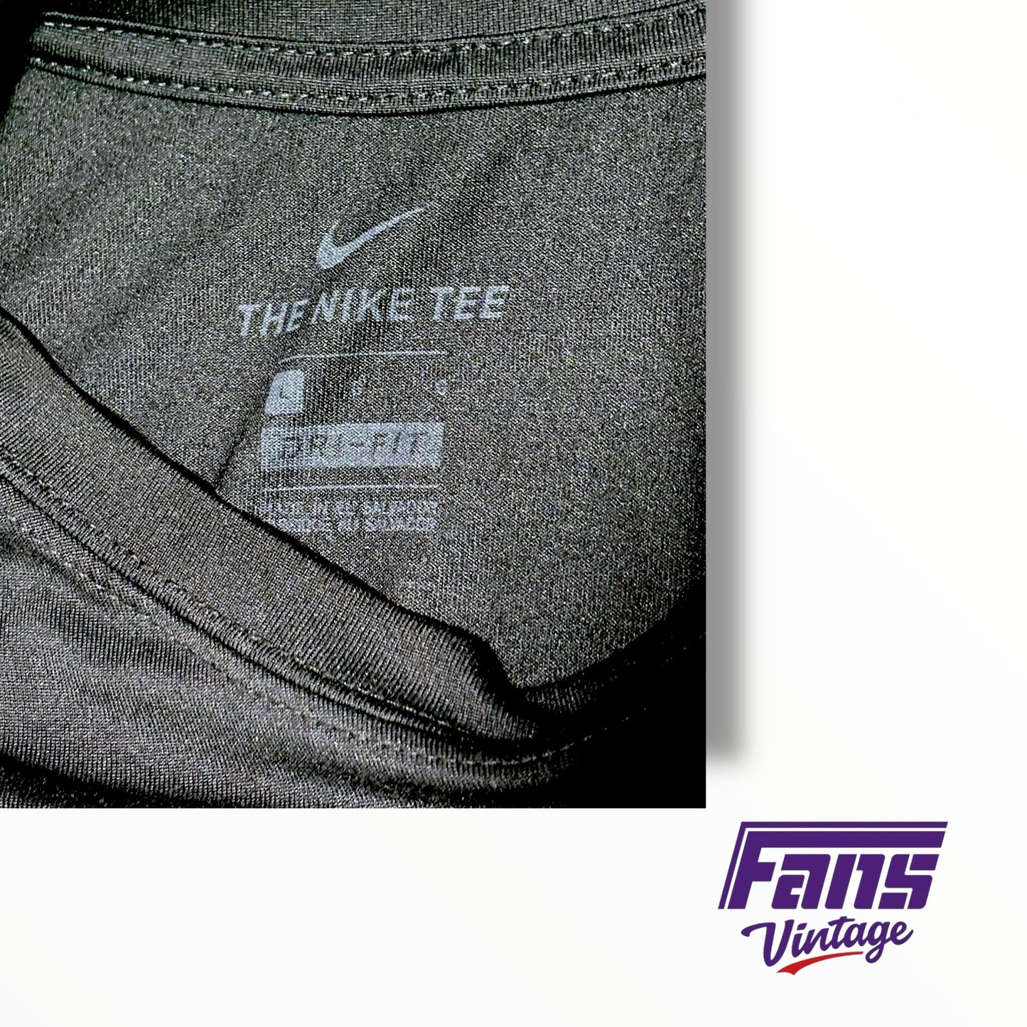 TCU Team Issued Nike Long Sleeve Drifit Shirt in blackout colorway