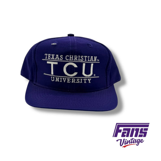RARE 90s Vintage TCU early edition “The Game” 90s Split Bar logo SnapBack Hat