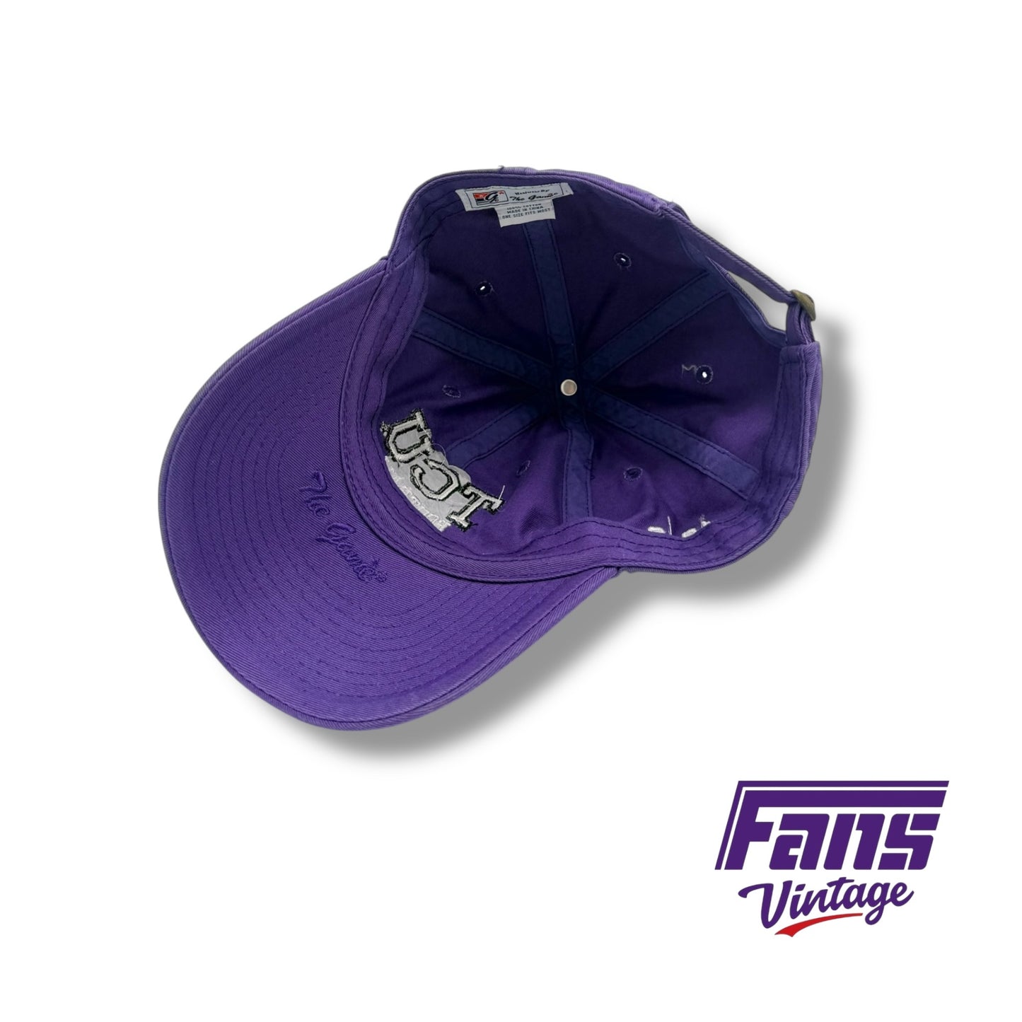 TCU 2009 MWC Champions dad style hat with embroidered lettering and raised TCU logo