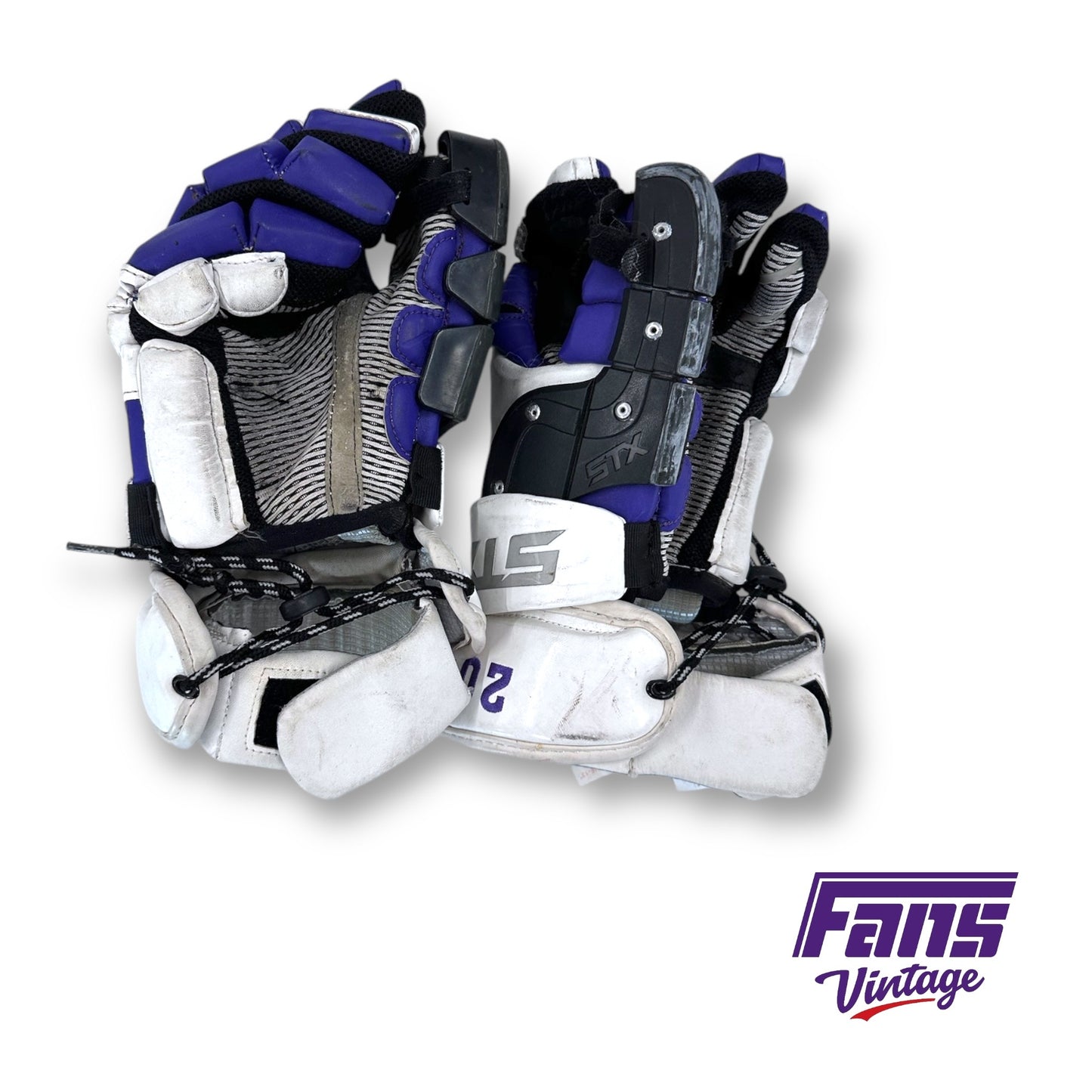 Vintage 2010s Game Worn TCU Lacrosse Gloves!