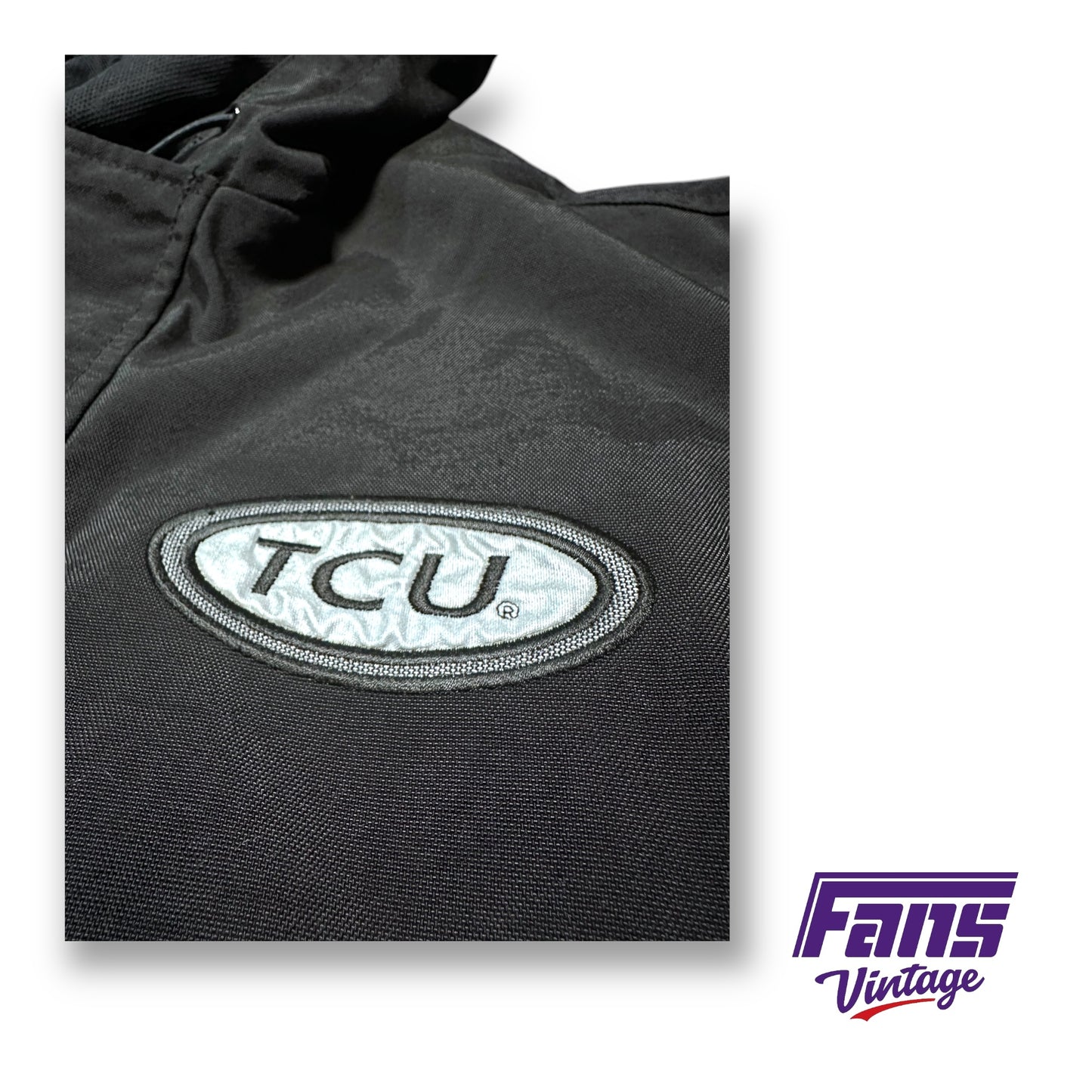 Vintage 90s TCU Racing Style Pullover Jacket!