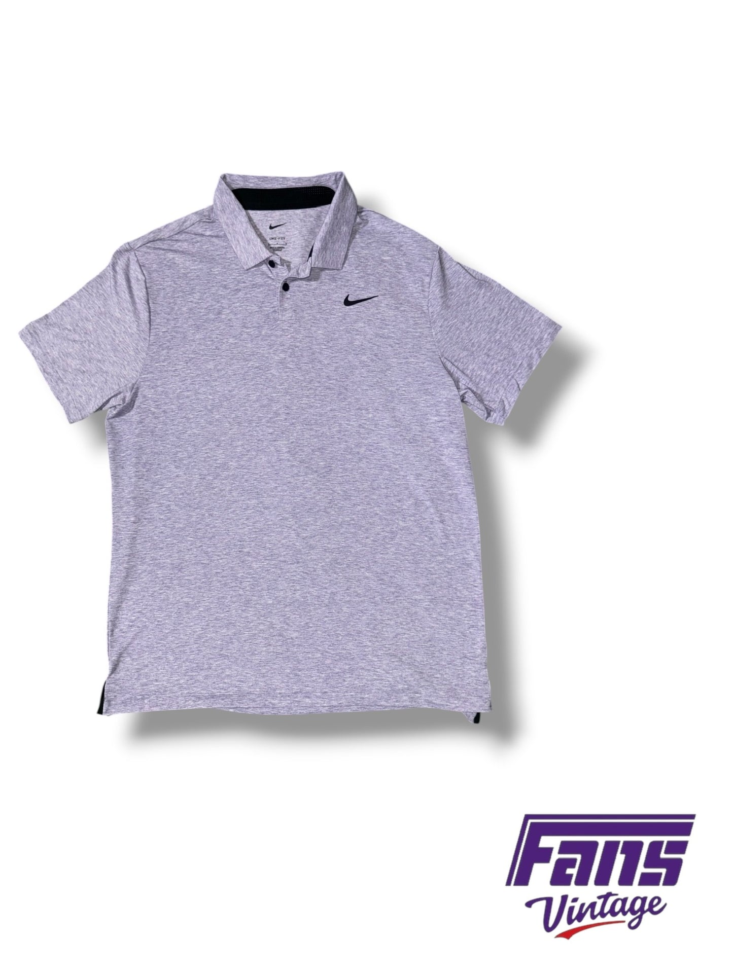 TCU Nike Team Issued Heather Purple ‘Move to Zero’ Golf Polo
