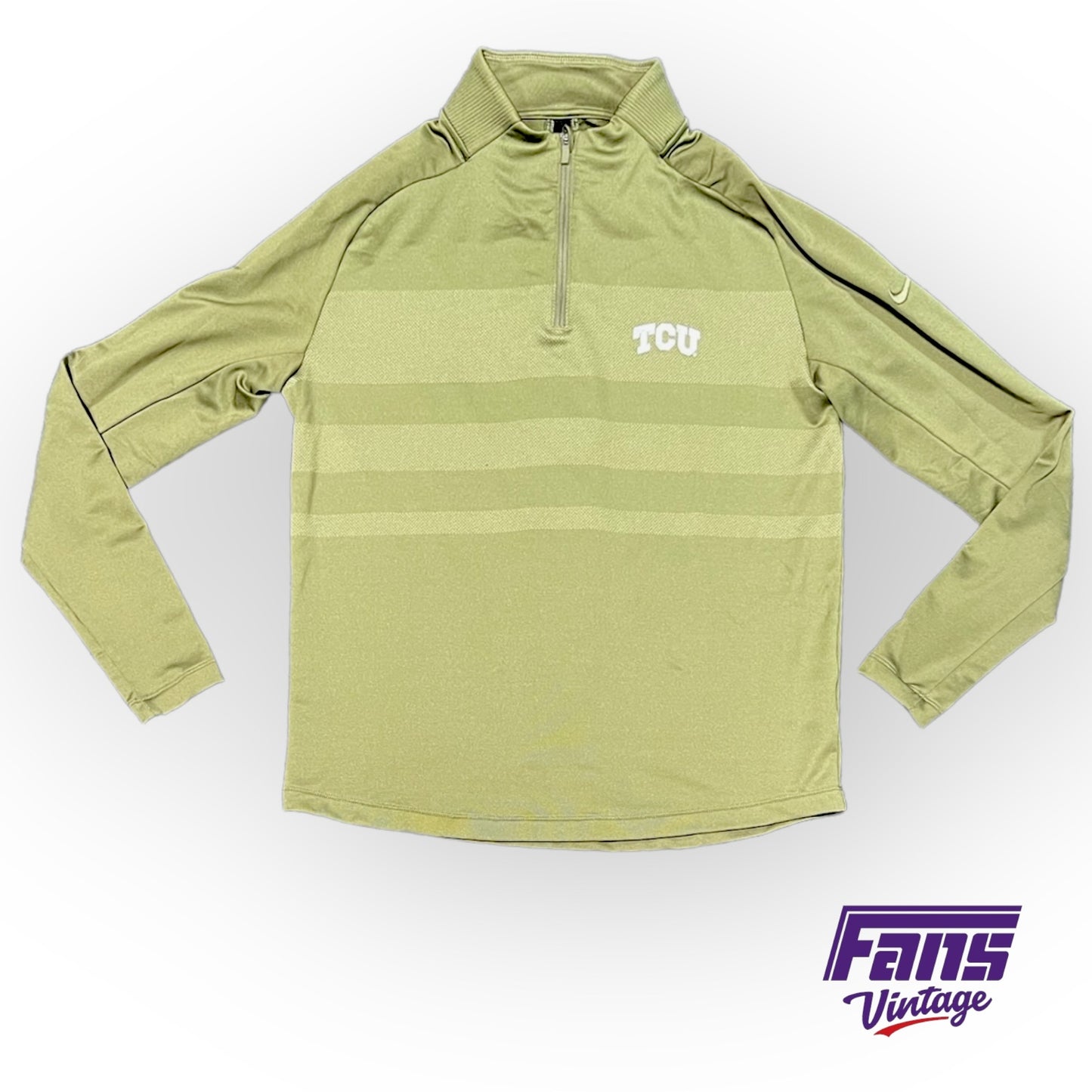 TCU Team Issued Basketball Coach Issue Nike Quarterzip Pullover