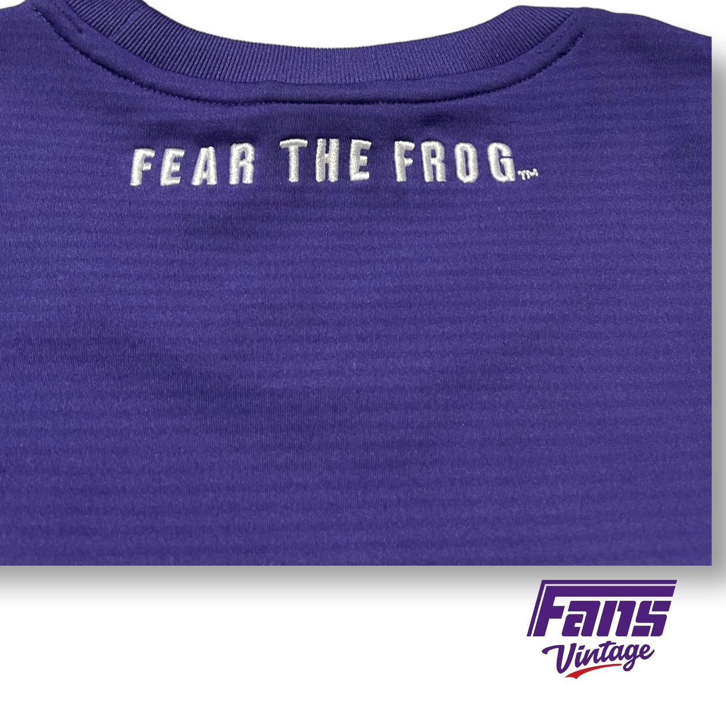 Premium TCU Team Issued “Fear the Frog” Nike On Field Sideline Crewneck