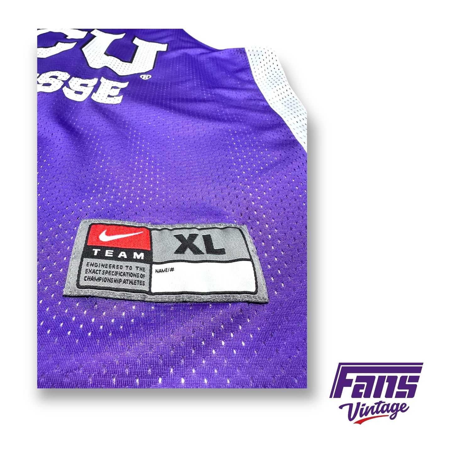 Vintage 2010s Player Issue TCU Lacrosse Nike Practice Jersey - Reversible!