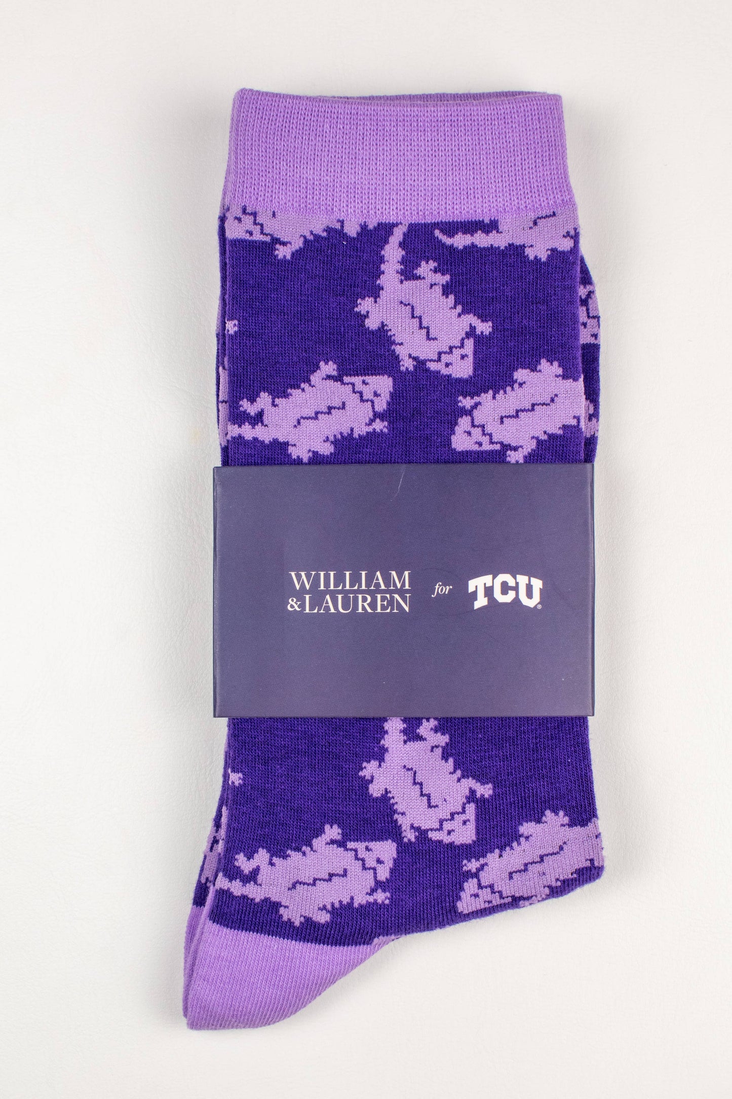 William & Lauren TCU Horned Frog Sock