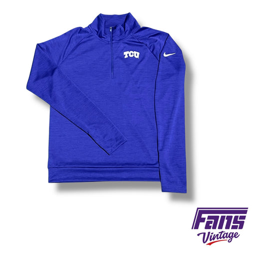 TCU Nike team issued womens quarterzip pullover