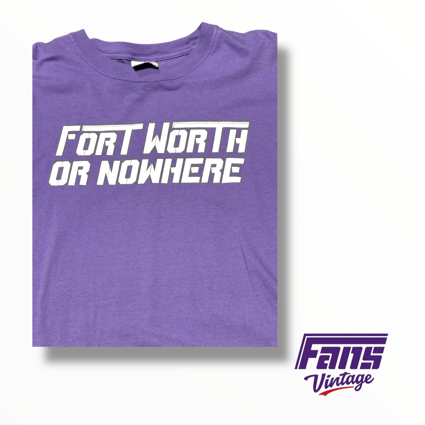 TCU ‘Fort Worth or Nowhere’ Flying T Tribute Shirt￼