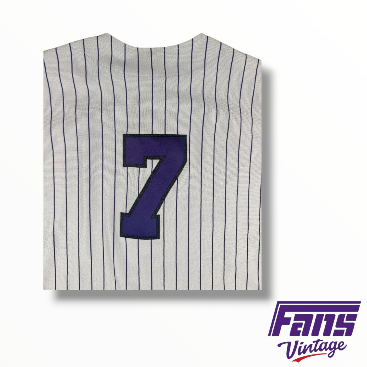 RARE TCU Baseball Game Worn Nike Pinstripe Jersey