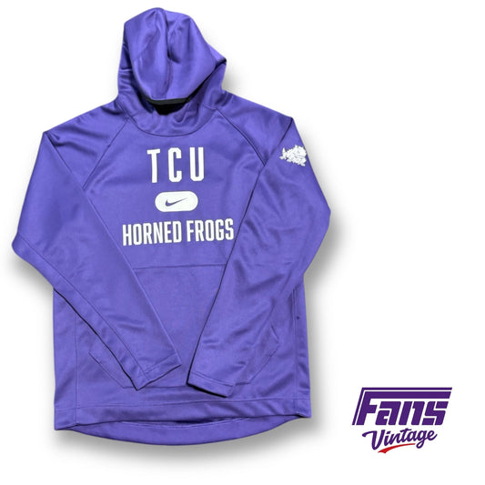 TCU Basketball Team Issued Player Hoodie with unique hood