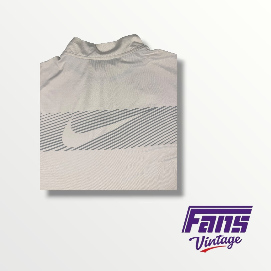 TCU Team Issued Nike Quarter Zip with Chrome Frog Logo