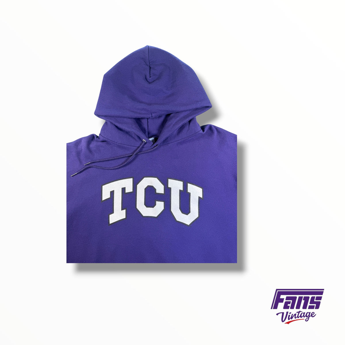 Retro TCU Champion Drawstring Hoodie
