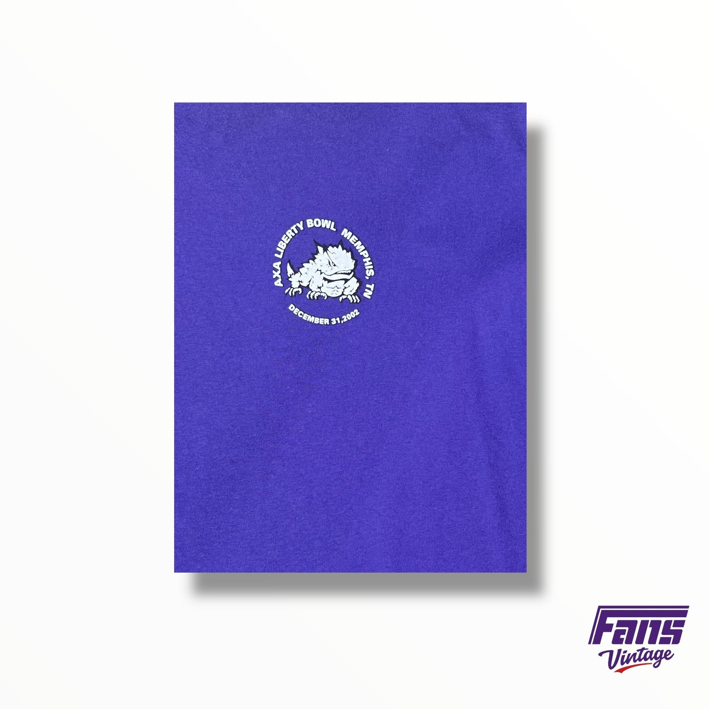 Vintage TCU Liberty Bowl champions with sick back print