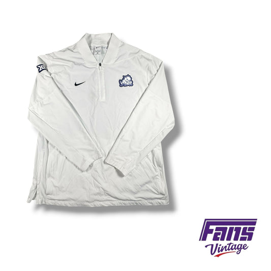 TCU Football Team Issued Nike Whiteout Coach’s Sideline Quarter Zip Pullover