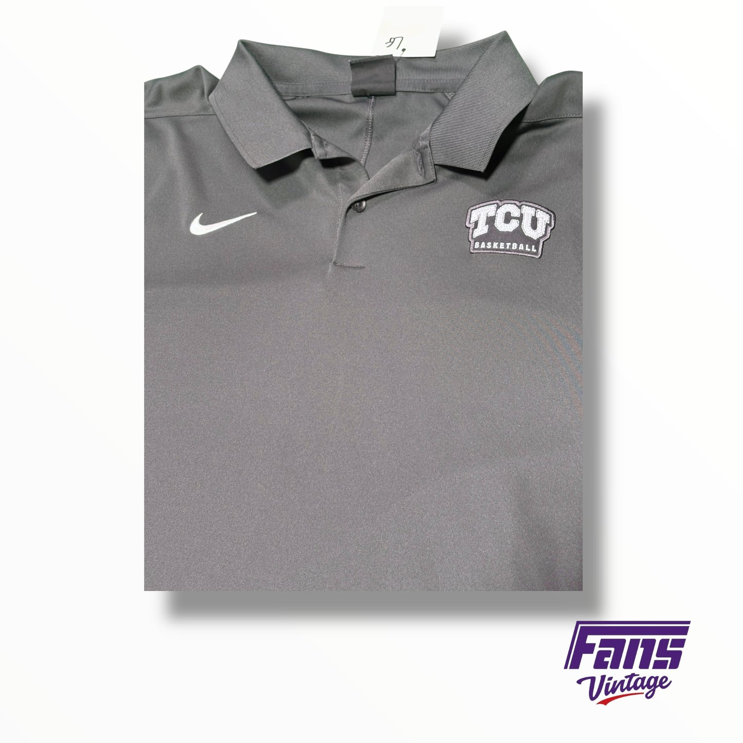 TCU Nike Team Issued Men’s Basketball Anthracite Gray Polo