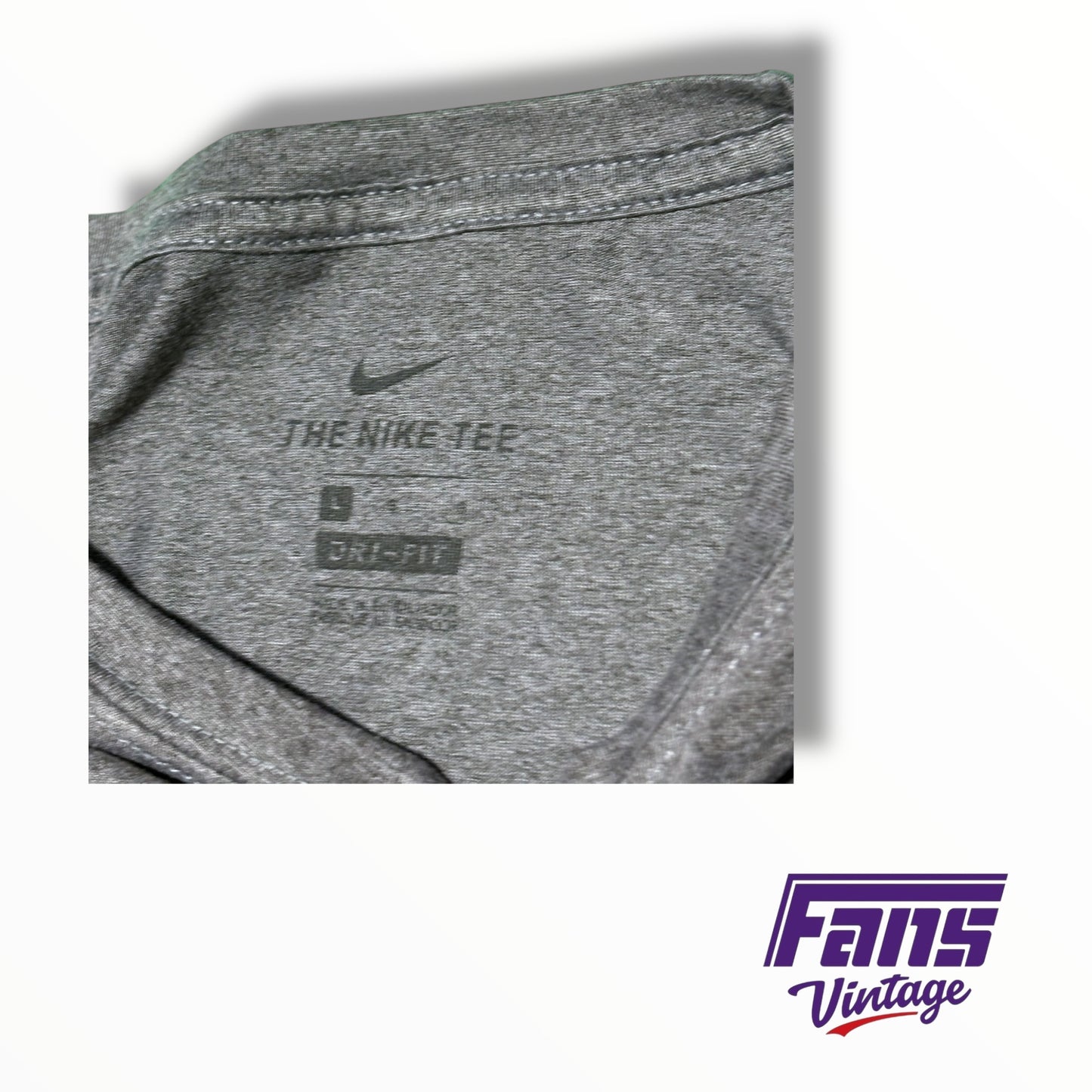 TCU Nike Team Issued Horned Frogs Static Gray Drifit Training Shirt