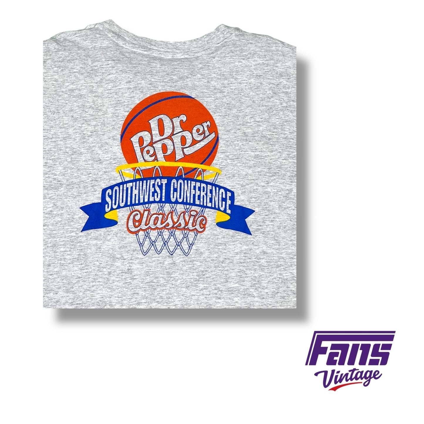 Thrashed Vintage 1995 TCU Southwest Conference Classic Basketball Celebration T‑Shirt