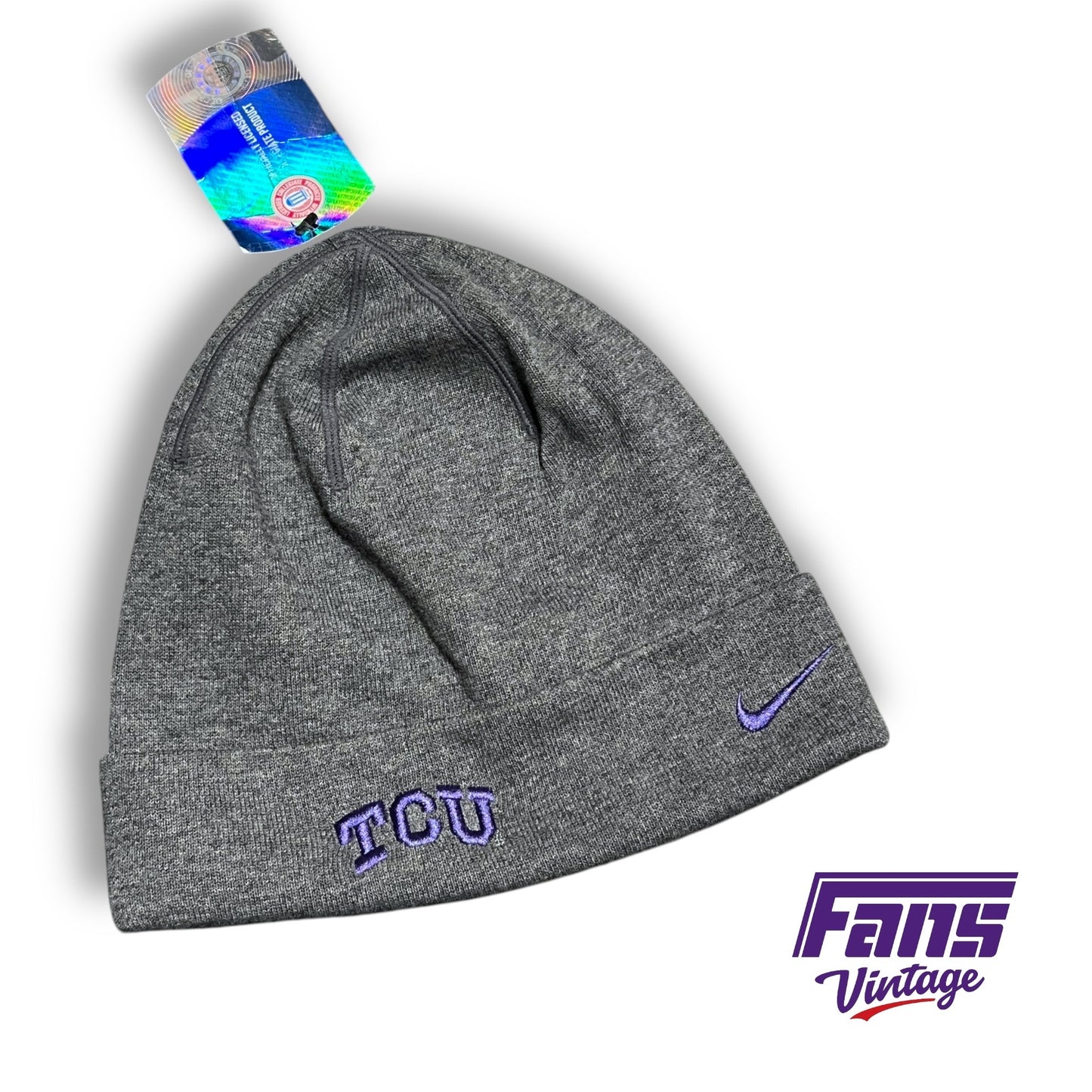 TCU Football Team Issued Sideline and Training Nike Skullcap Beanie - New with Tags!