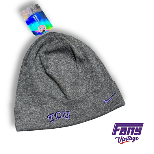 TCU Football Team Issued Sideline and Training Nike Skullcap Beanie - New with Tags!