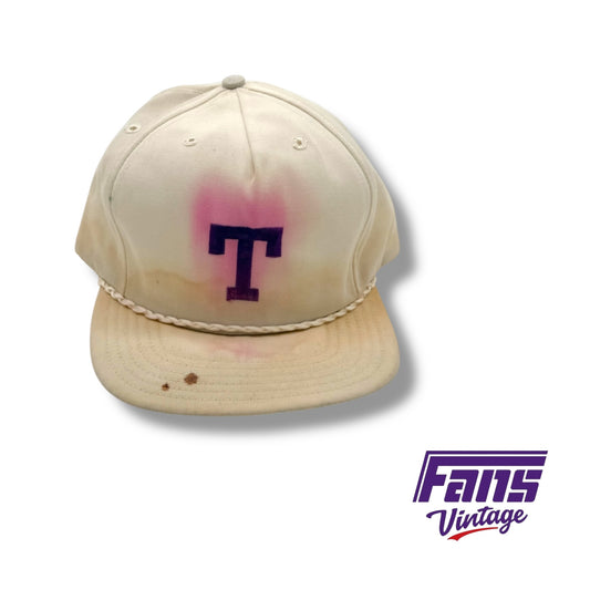 Vintage TCU Block T Logo Party Beater Snap Back Rope Hat