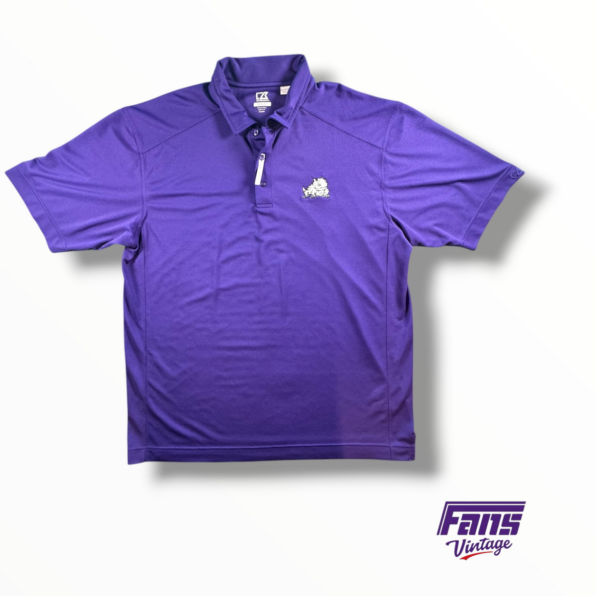 TCU Embroidered Frog Premium Cutter & Buck DryTec Polo