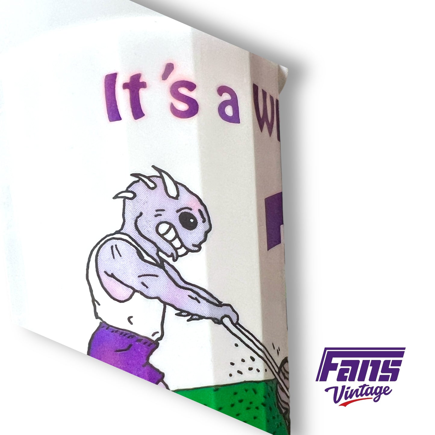 RARE Vintage 90s TCU Stadium Cup Set - feat. CREEPTASTIC SuperFrog mowing down SWC Rival Mascots